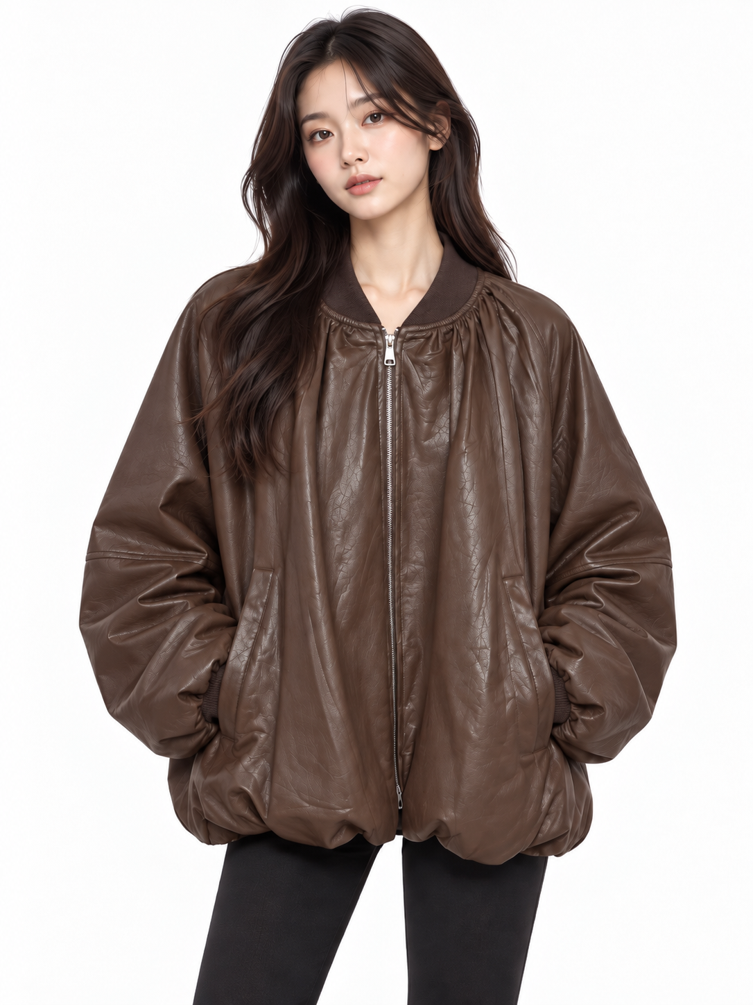 GIACCA IN PELLE CON ZIP NUALY I26NSO22126